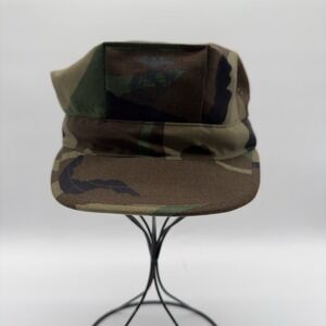 USGI Utility Cap Woodland Camo‎ with USMC Logo Small